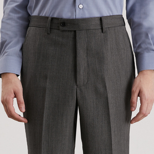 MTM classico stile Business <span class=keywords><strong>pantaloni</strong></span> di lana a metà vita <span class=keywords><strong>su</strong></span> <span class=keywords><strong>misura</strong></span> <span class=keywords><strong>pantaloni</strong></span> da abito formale in lana per sartoria - Product Image 1