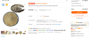 Toptan organik gıda katkı maddeleri kenevir proteini 80% toz - Product Image 4