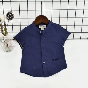 Vêtements d'été personnalisés en coton et lin pour tout-petits garçons, chemises et shorts pour garçons, vêtements pour garçons avec bouton - Product Image 6