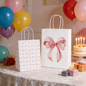 Bolsa de Regalo de Papel Kraft con Lazo de Color Personalizable, Durabilidad de Grado Alimenticio, <span class=keywords><strong>para</strong></span> Cumpleaños de Niñas, <span class=keywords><strong>Halloween</strong></span>, Día de la Madre - Product Image 1