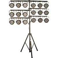 Support de lumière de scène LED RGB, pour projecteur, accessoire de fête, avec emballage et pédale