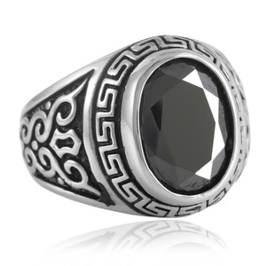 Stainless Steel Ring With Yellow Gemstone Geometric Design Women's Fashion Jewelry Gift 210175 - Product Image 5
