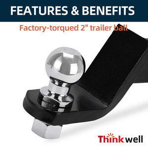 Gandengan Trailer baja karbon 2 inci dengan bola dan pengencang bagian pengelasan dan pengecatan selesai untuk menarik - Product Image 4