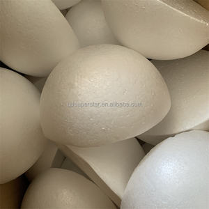 Boule de mousse florale solide blanche A-599, demi-boules en polyfoam, simples et détachables, nouvelle arrivée - Product Image 2