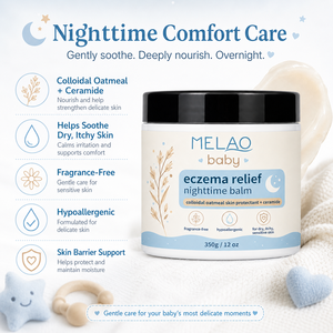 Crème pour l'eczéma à l'avoine et aux céramides pour bébés, marque privée, pour peaux sèches, irritées et sensibles, réparation de l'eczéma du bébé - Product Image 1