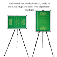 Tableau de tactique de football 11 joueurs avec support trépied réglable, magnétique double face effaçable à sec pour entraînement d'entraîneur de football