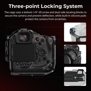 Para SmallRig 5413 Cage para <span class=keywords><strong>Canon</strong></span> EOS <span class=keywords><strong>R1</strong></span> Zapata fría desmontable con liberación rápida Arca-Swiss integrada para pantalla OLED DJI Gimbal" - Product Image 2