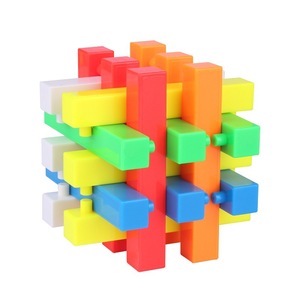 Yuxin Kongming Lock – ensemble de 6 couleurs mélangées, jouet de puzzle classique pour enfants, développement cognitif, cube magique éducatif - Product Image 1