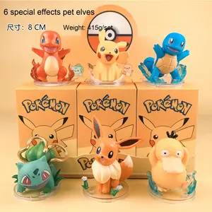 Pokémoned Blind Box Figures en plastique pour animaux de compagnie Elf <span class=keywords><strong>Pikachi</strong></span> Squirtle Bulbasaur Ornaments En stock pour expédition immédiate - Product Image 1