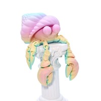 Figura Impresa en 3D de Cangrejo Ermitaño de Ojos Grandes, Modelo de Animal Marino con Articulaciones Completamente Móviles, Adorno Decorativo, Juguete y Regalo de Cumpleaños