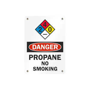 علامة تحذير أمان عالية الوضوح متوافقة مع NFPA ، علامة خطر البروبان ، علامة عدم التدخين - Product Image 1