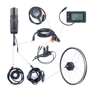 Powerful electric bicycle parts 36V 350W Brushless thread-on Freewheel rear hub Motor e bike conversion kits with battery