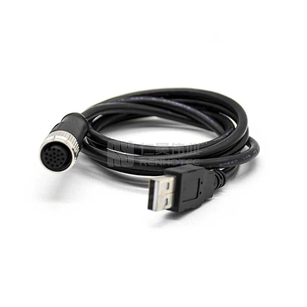 M12 к USB-кабелю, 4, 5 контактов, 4, 12 контактов, разъем Micro Microusb M8 5 p