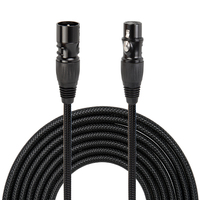 Câble DMX professionnel tressé Yinyu MC015KB XLR mâle vers femelle pour microphones et table de mixage actives