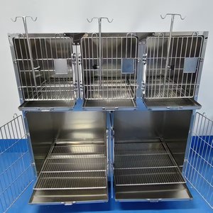 Gabbia di Lusso in Acciaio Inossidabile per Clinica Veterinaria, Ecologica, per <span class=keywords><strong>Razze</strong></span> Piccole, Capacità 100kg, Chiusura a Bottone Solido, per Cani da Interno - Product Image 5