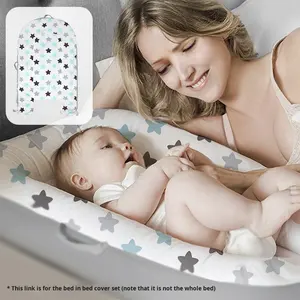 Matelas hybride pliable et détachable pour lit bébé, housse en pur coton, pièce unique, portable, imprimé, vente en gros transfrontalière - Product Image 3