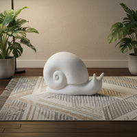 Lampe de chevet unique en forme d'animal, lampe de table artisanale en forme d'escargot, base de lampe irrégulière, lampe de nuit 3D, lampe de bureau