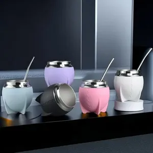 Vaso Térmico Portátil de 280 ml, Doble Pared, Aislado, de Acero Inoxidable, para Café, <span class=keywords><strong>Yerba</strong></span> <span class=keywords><strong>Mate</strong></span> y Bebidas Frías - Product Image 3