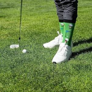 Chaussettes montantes en coton jacquard, décontractées, sportives, tendance, antibactériennes, absorbant la transpiration, pour le golf, le pickleball et la lutte contre les incendies, transfrontalières - Product Image 4