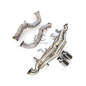 หัวท่อไอเสียสเตนเลสแบบมีฉนวนสำหรับ4.0L <span class=keywords><strong>GT4</strong></span>ระบบท่อไอเสียแบบ catback ประสิทธิภาพสูงอัพเกรดเสียงรถแข่ง - Product Image 4