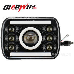 ไฟหน้า LED ทรงสี่เหลี่ยมขนาด 7 นิ้ว ยี่ห้อ Qidewin รุ่น H สำหรับรถจี๊ปแรงเลอร์ 12V ใช้ได้กับรถทั่วไป - Product Image 1