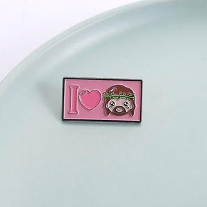 Adoro la spilla con spilla in smalto di gesù credenza religiosa carino gioco rosa spilla con spilla distintivo regalo di gioielli divertenti per gli amici - Product Image 1