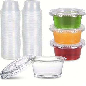 2Oz Bpa Free Single Wall Pp Plastic With Pet Lid Brc Certified Non Reusable Dipping Sauce Cups for Takeout Food Container - Product Image 2