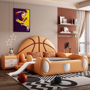 Letto in Pelle Rosa JS per Bambine, Dimensioni e Forme Personalizzabili, Letto in Legno per Bambini Adatto a 3-7 Anni, Sponda di Sicurezza per Neonati, Struttura per Culla - Product Image 3