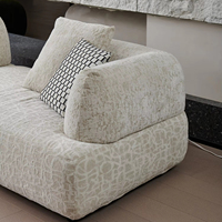 Moderno y Lujoso Juego de Sofá Cama de Terciopelo Crema Claro con Relleno de Esponja, Diseño Creativo para Apartamentos Pequeños, Villas y Salas de Estar