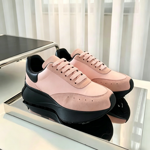 Nouvelles Chaussures de Sport en Maille à Semelle Épaisse Tendance et de Haute Qualité 2025 pour Hommes et Femmes, Design à Queue Noire, Fermeture à Lacets, Toutes Saisons - Product Image 1