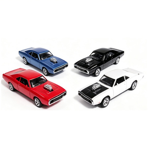 Modellino Auto in Lega Jacko Toys <span class=keywords><strong>Fast</strong></span> <span class=keywords><strong>Furious</strong></span> 7 Dodge Charger con Cofano Apribile, Confezione da 12 Pezzi, Giocattolo da Collezione EN71 ASTM - Product Image 3