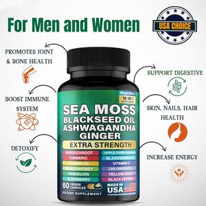 Natuurlijke Zeewier Gezondheidscapsules Met Zwarte Zaadolie Voor Volwassenen, Maar Niet Voor Kinderen Of Zwangere Vrouwen - Product Image 6