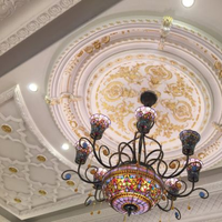 Plâtre mural décoratif, pour le plafond, le salon, couleur rose