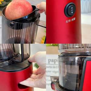 Exprimidor de prensa de acero inoxidable, canal de alimentación grande, extractor de jugo de frutas y verduras enteras para uso doméstico - Product Image 3