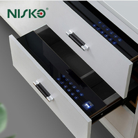 Organisateur d'accessoires de garde-robe Nisko en gros, boîte de rangement métallique avec serrure à empreinte digitale pour bijoux