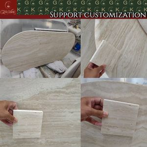 Mesa de Centro de Travertino GOLDKING para Sala de Estar, Mesa de Piedra Beige Natural, Muebles Modernos de Diseño Personalizado con Servicio OEM/ODM - Product Image 5