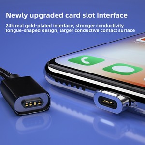 Cavo di Ricarica Magnetico 3-in-1 Intrecciato con Ricarica Rapida <span class=keywords><strong>e</strong></span> Trasferimento Dati per Telefoni Cellulari - Vendita all'Ingrosso - Product Image 4