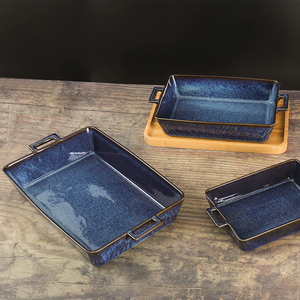 일본식 직사각형 캐서롤 요리 라자냐 팬 bakeware 세라믹 베이킹 접시 및 팬 - Product Image 6