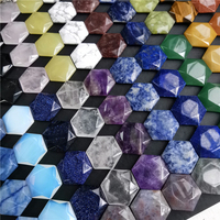 Pendentif en Quartz Rose hexagonal en cristal, vente en gros d'usine, bijoux décoratifs, diy bricolage