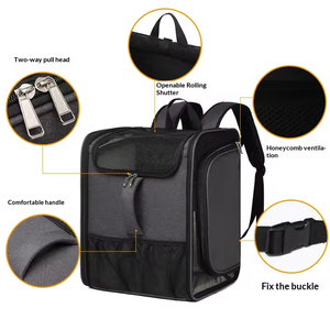 Büyük Kapasiteli Oxford Su Geçirmez Evcil Hayvan Sırt Çantası Ayarlanabilir Nefes Alabilen Tekerlekli Taşıyıcı Köpek ve Kedi Seyahati için 20kg Kapasite - Product Image 2