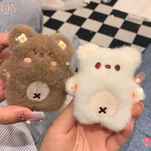 QY Cute Cartoon Plush Bear Keychain Soft Stuffed Animal <b>Bag</b> Charm Squeaky Toy <b>Key</b> <b>Ring</b> Gift for Kids Couples Friends Wholesale - Product Image 4