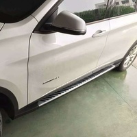 Marchepieds latéraux classiques en alliage d'aluminium noir pour SUV et fourgonnettes, accessoires de voiture pour BMW X1 2016