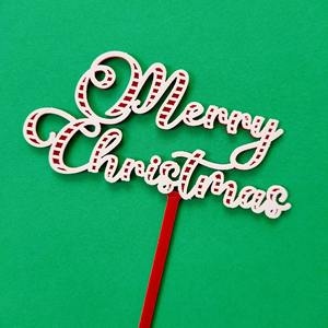 Feliz <span class=keywords><strong>Navidad</strong></span> estrella bastón doble capa DIY acrílico pastel placa decoración <span class=keywords><strong>de</strong></span> <span class=keywords><strong>Navidad</strong></span> para decoraciones <span class=keywords><strong>de</strong></span> fiesta - Product Image 3