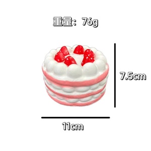 ของเล่นบีบเค้กสตรอว์เบอร์รี PU Foam น่ารักสไตล์ญี่ปุ่น เนื้อนุ่ม กลิ่นหอมเค้กสตรอว์เบอร์รี บีบแล้วคืนตัวช้า - Product Image 5