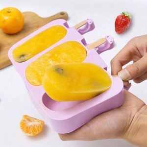 BPA Free Popsicle Mold Reusable Easy Release <b>Ice</b> <b>Maker</b> Custom Cartoon Design Silicone Popsicle <b>Ice</b> Mold With Wooden Sticks - Product Image 2