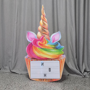 <b>LED</b> Illuminated Unicorn Sign Rectangular Cheer Prop For Bars Nightclubs Exchangeable <b>Letter</b> Cards - Product Image 4