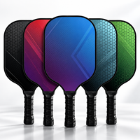 Ensemble de raquettes de pickleball en fibre de verre 10,5 mm, forme standard dégradée en nid d'abeille, 0 trous, 220g, sports de plein air, ODM OEM