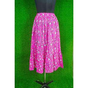 Hermosa Falda Rosa, Faldas de Algodón de Verano, Faldas Florales, Ropa Étnica, Falda Larga Maxi para Mujer, Talla Personalizada, Precio al por Mayor - Product Image 1