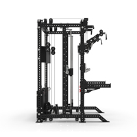 CROSSSMAX Máquina de Entrenamiento Funcional Comercial, Máquina Smith, Polea Superior 1:1 y 2:1, Remo Bajo, Todo en Uno, Crossover de Cables, Gimnasio en Casa