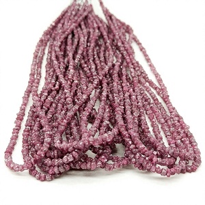 Perles de diamant rose naturel non taillées AAAAA, 3-4,5 mm, éclats de pierres précieuses brutes, fils de 16 pouces pour la fabrication de bijoux, prix de gros - Product Image 1